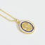 14K Gold Plated Geometric Zircon Pendant Necklace with Vintage Ethnic Charm