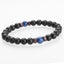 Retro Geometric Volcanic Rock Beaded Bracelet for Men