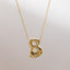 18K Gold Plated Stainless Steel Alphabet Pendant Necklace