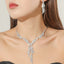 Fashion Bridal Necklace and Earrings Set - Elegant Rhinestone Wedding Jewelry