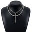 Simple Style Solid Color Alloy Layered Tassel Chain Necklace