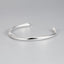 INS Style Sterling Silver Wave Design Bracelet - Minimalist Luxury Adjustable Cuff for Women