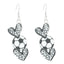 1 Pair Classic Sports Series Heart Shape Acrylic Drop Earrings