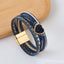 Casual Heart Shape PU Leather Rhinestone Women's Bracelet