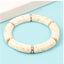 Retro Acrylic Color Block Beaded Women's Bangle Bracelet