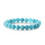 Retro Geometric Natural Stone and Turquoise Beaded Bracelet Set