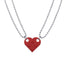 Simple Heart-Shape Double Bead Chain Necklace
