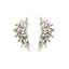 Baroque Floral Rhinestone Gold Plated Stud Earrings