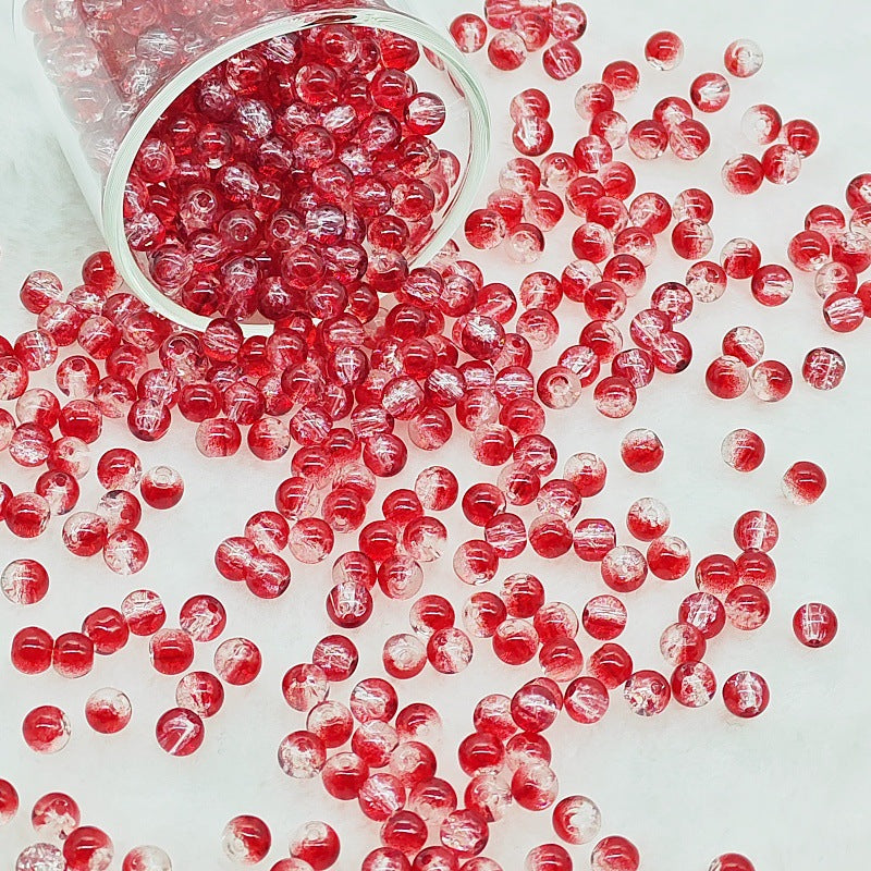 6mm Crackle Glass Beads for DIY Jewelry Making - Bracelet & Necklace Supplies