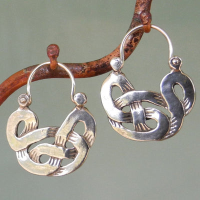 1 Pair Retro Geometric Spiral Alloy Hoop Earrings