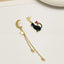 Fashion Cartoon Enamel Butterfly Bow Drop Earrings