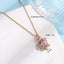 304 Stainless Steel Copper Tortoise Pendant Necklace with Zircon Inlay