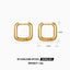 Geometric Titanium Steel Gold-Plated Earrings for Women