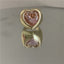 Colorful Enamel Heart-shaped Gemstone Ring - Bold Fashion Design