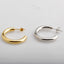 1 Pair Minimalist C Shape 18K Gold Plated Titanium Steel Hoop Earrings