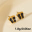 Elegant Footprint Stainless Steel Stud Earrings