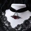 Fashion Halloween Bat Pendant Choker Necklace for Women