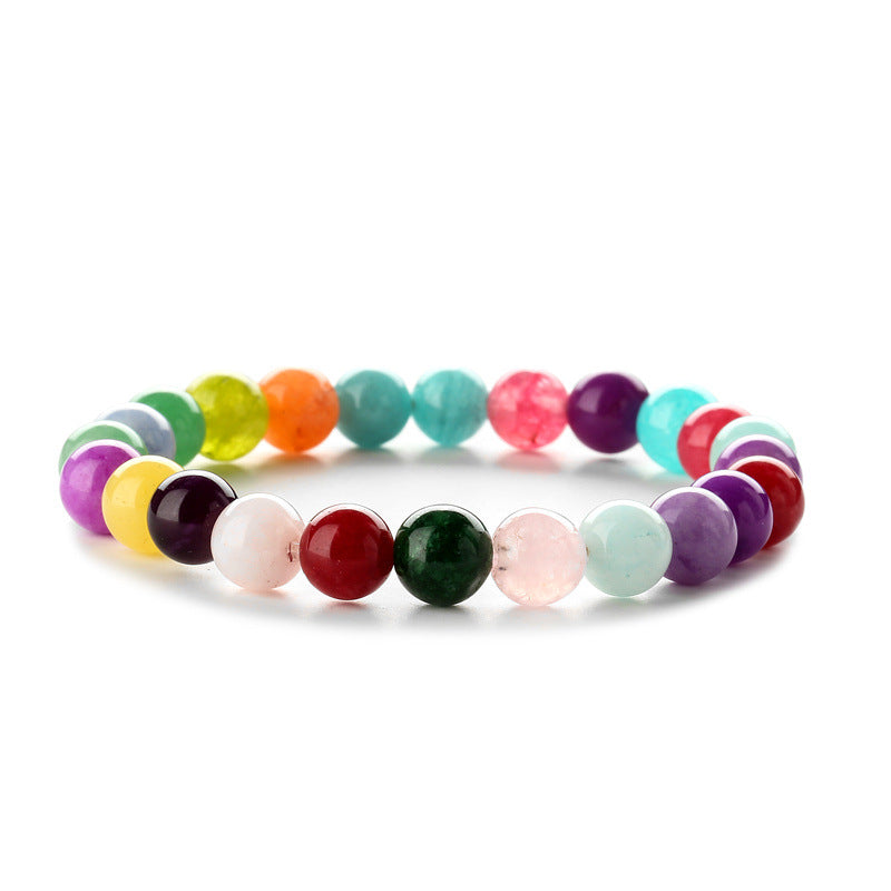 Retro Multicolor Natural Stone Beaded Bracelet Set