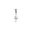 Heart Shape Zircon Inlay 316 Stainless Steel Belly Ring