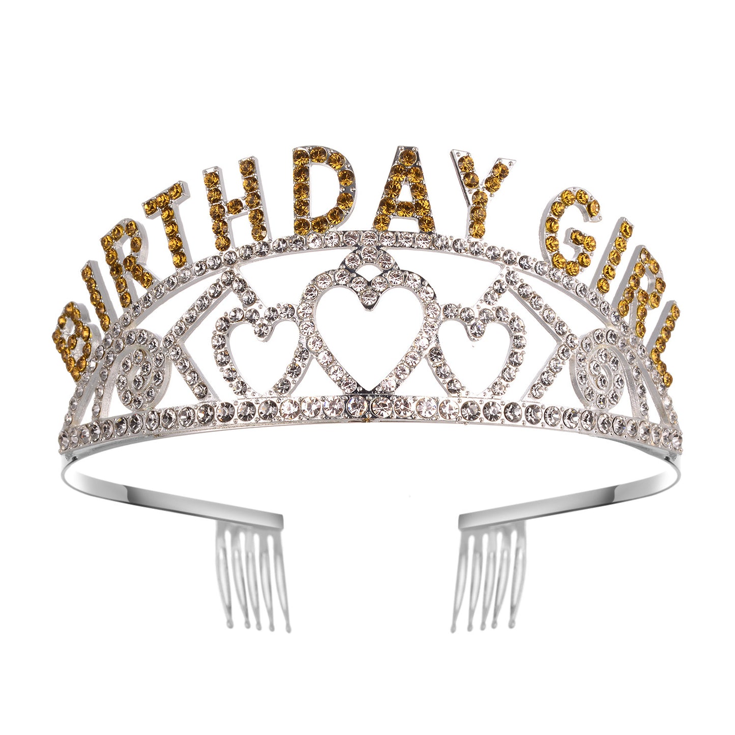 Women's Classic Crown Alloy Hair Band and Sparkling Diamond Party Headband Set