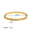 18K Gold Plated Zircon Geometric Star Flower Stainless Steel Bangle Bracelet for Women