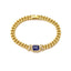 Fashion Exquisite Square Zircon Copper Cuban Chain Bracelet for Women