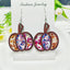 1 Pair Halloween Pumpkin Acrylic Geometric Drop Earrings for Women