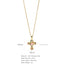 Elegant Multicolor Zircon Cross Pendant Necklace