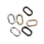 5 PCS Alloy Solid Color Oval Rectangle Spring Jump Rings for DIY Jewelry and Bag Accessories