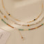 Natural Stone Beaded Necklace Female Stainless Steel Necklace Wholesale