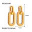 1 Pair Fashion Oval Stainless Steel Plating Drop Earrings