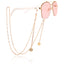 Fashion Heart Butterfly Beads Evil Eye Tassel Sunglasses Chain