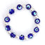 Simple Devil's Eye Imitation Pearl Blue Glass Beaded Bracelet