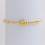 18k Gold Plated Copper Beaded Alphabet Stretch Bracelet