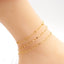 Gold Plated Stainless Steel Adjustable Women's Anklet Set