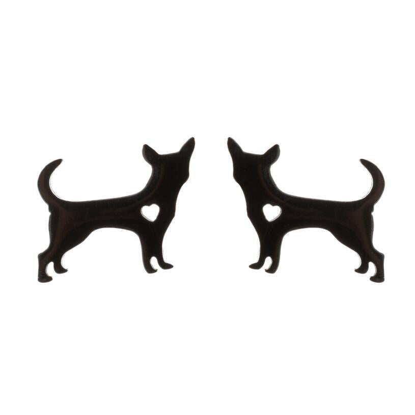 Women'S Fashion Dog Cat Stainless Steel No Inlaid Ear Studs Stainless Steel Earrings