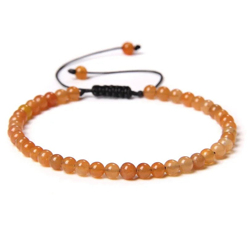 Casual Natural Agate Stone Adjustable Knitting Bracelet