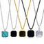 Retro Black Geometric Titanium Steel Pendant Necklace for Men