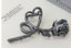 Retro Heart Rose Metal Hair Claw Clip