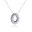 Elegant Zircon Letter Pendant Necklace - 304 Stainless Steel with Copper Plating