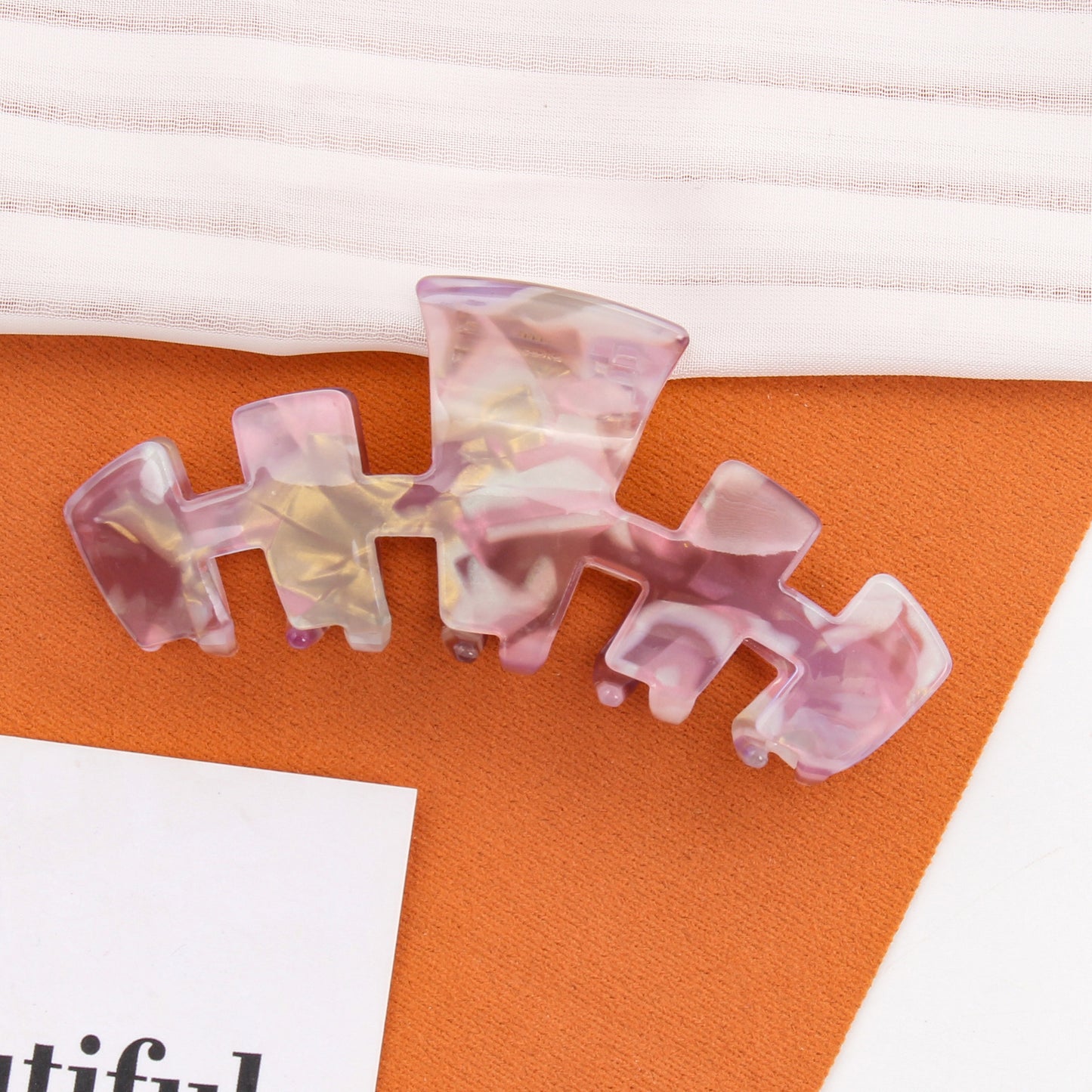 Women's Elegant Color Block Acetate Hair Claw Clip