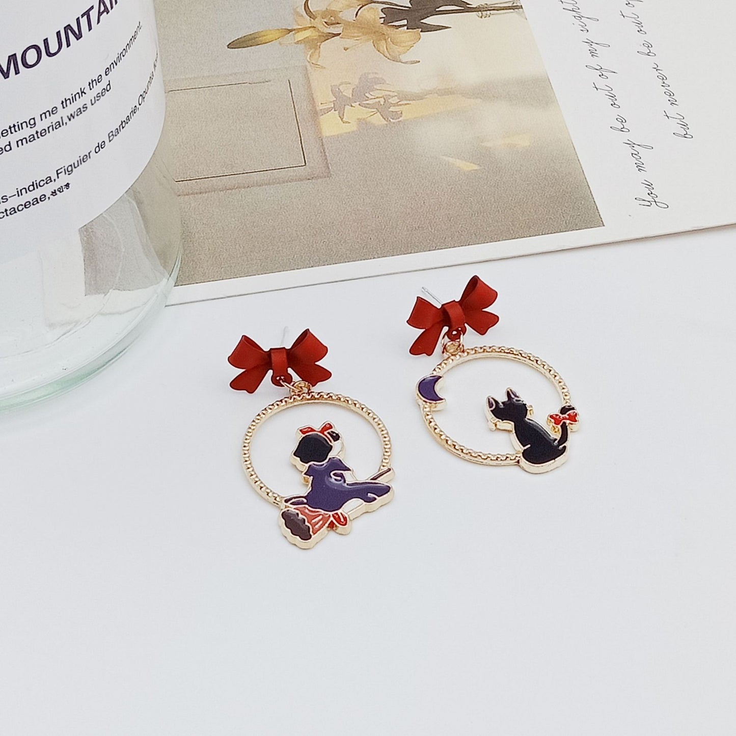 Fashion Cartoon Alloy Enamel Stoving Varnish Drop Earrings