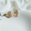 Sweet Butterfly Alloy Inlay Artificial Pearls Rhinestones Women'S Earrings 1 Pair