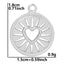 Simple Classic Round 304 Stainless Steel Plated Heart Pendant Necklace