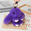 Plush Rabbit Faux Fur Bag and Car Charm Keychain