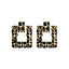 Luxurious Vintage Square Gemstone Rhinestone Alloy Earrings