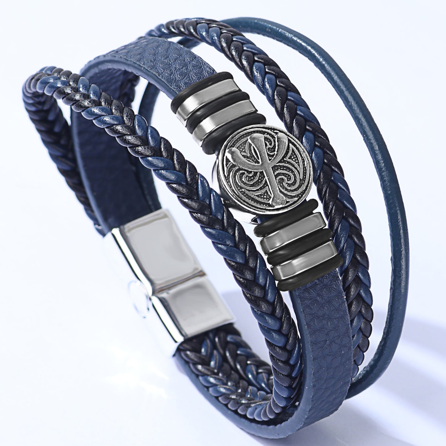 Handmade Romantic Life Tree Multi-Layer Braided Leather Unisex Wristband Bracelet