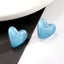 Sweet Heart Shape Colorful Resin Ear Studs for Women