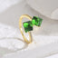 1 Piece Fashion Asymmetrical Crystal Zircon Ring in 18k Gold Plated Copper