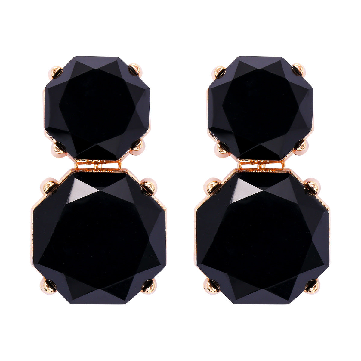 IG Style Geometric Resin Round Drop Earrings for Women